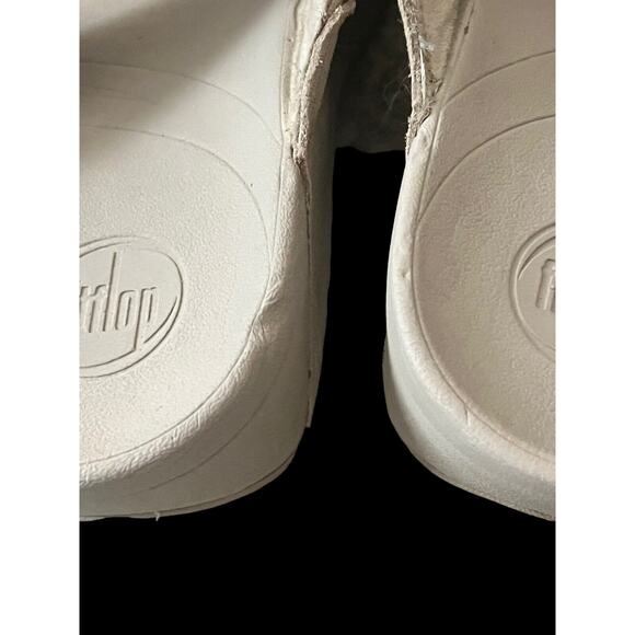 Fitflop Suede Crystal Rokkit Sandals •Women 9/EU 41• Flare Rhinestones Beige - Picture 6 of 9